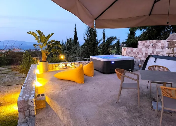 Lägenhet Celeste Sea View With Jacuzzi And Bbq Psalidi (Kos)